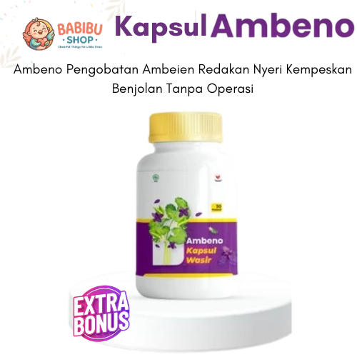 AMBENO Kapsul Wasir Herbal Ekstrak Daun Ungu Meredakan Nyeri Pembengkakan