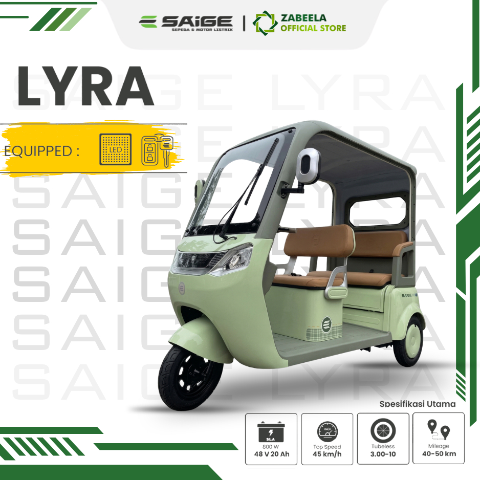 Sepeda Listrik Roda Tiga - SAIGE LYRA