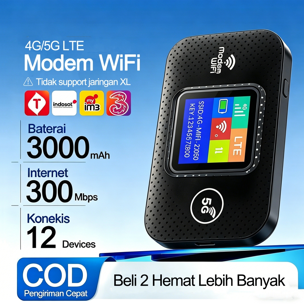 Jual Modem WiFi 4G All Operator - 300Mbps Kecepatan Tinggi, WiFi ...