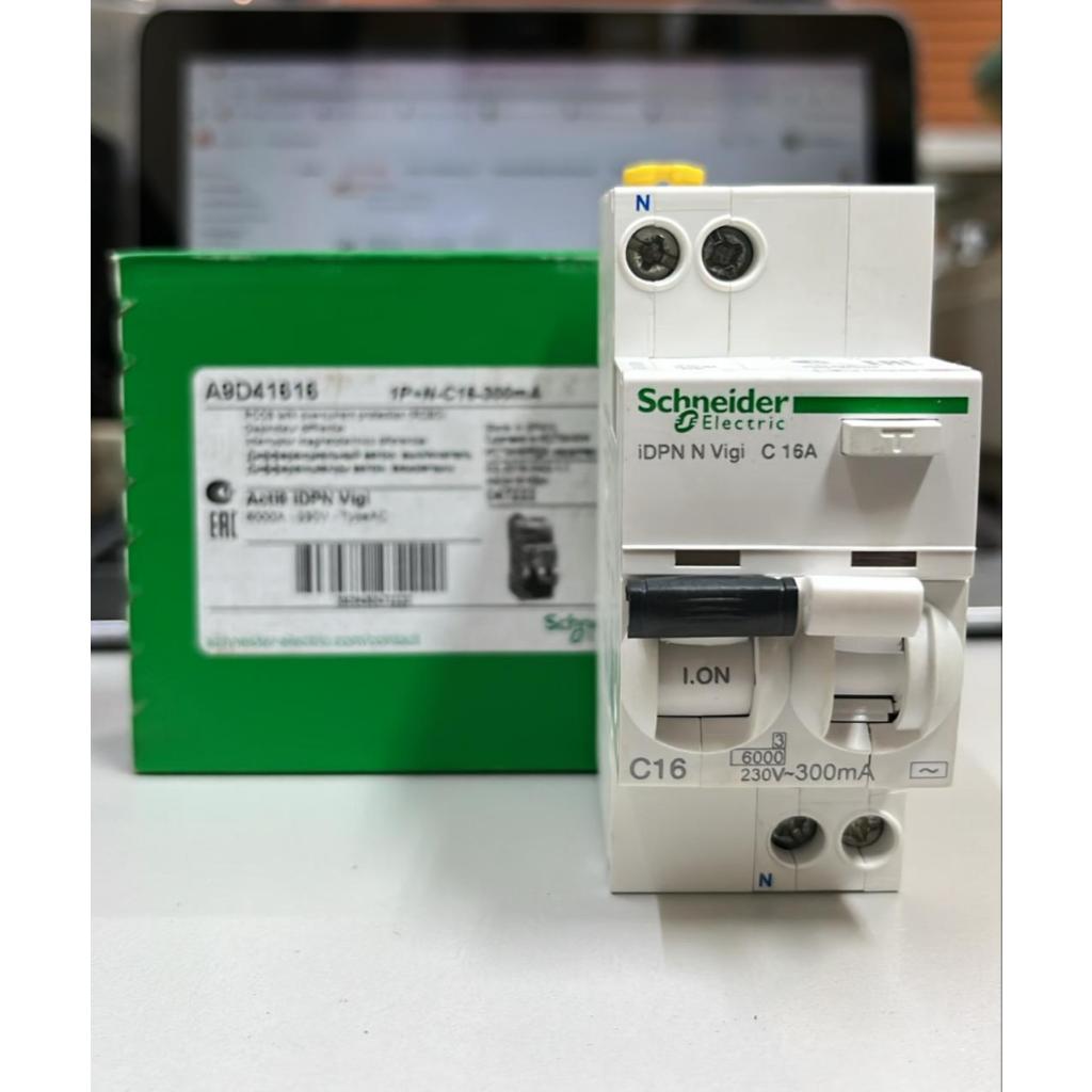 Jual SCHNEIDER RCBO IDPN VIGI ACTI 9 1P+N 16A 300MA A9D41616 | Shopee ...