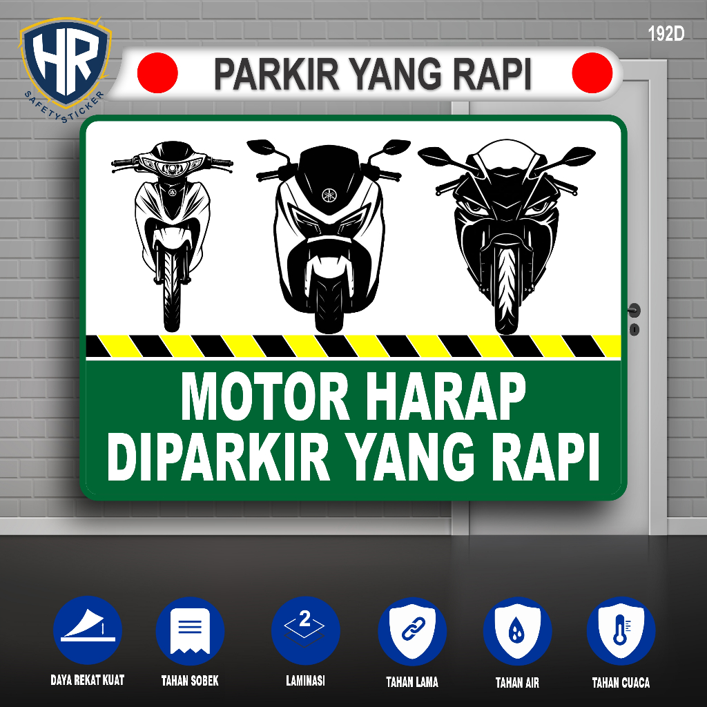 Jual Stiker Parkir Rapi | Sticker Harap Parkir Teratur Anti Air UV ...