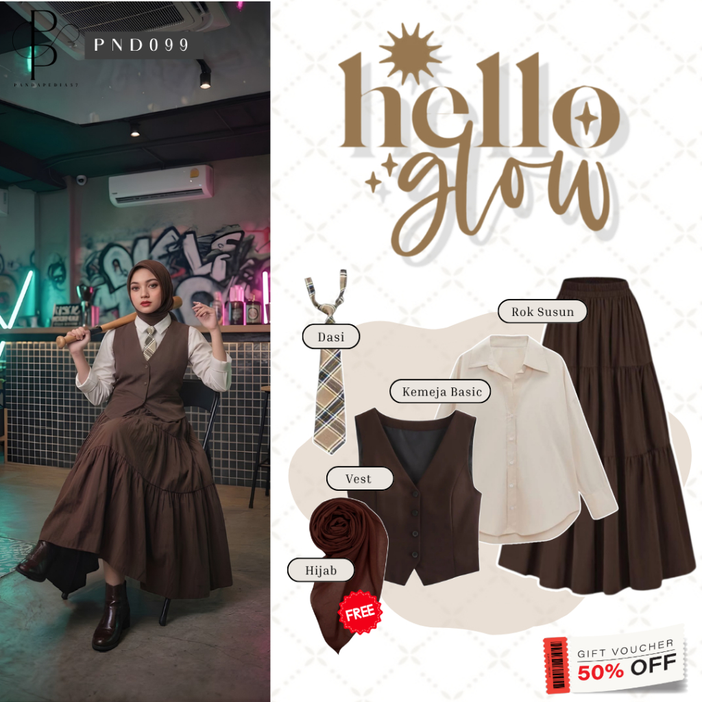 Jual Set Outfit Enola Holmes Yearbook Vintage Wanita [ Kemeja, Rok ...
