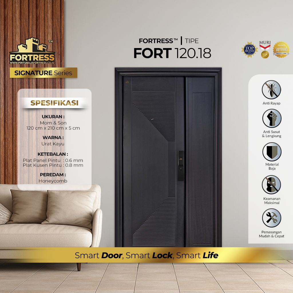 PINTU BAJA FORTRESS TYPE FORT 120 BLACK SERIES - LUAR JABODETABEK