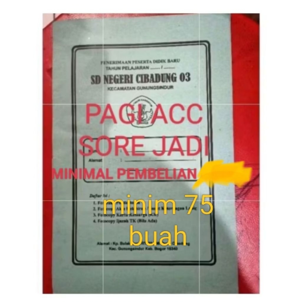 Jual Map kertas / file kertas / kop surat / kop kertas / pengantar ...