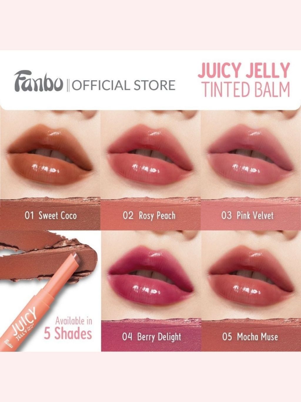 Jual Fanbo Juicy Jelly Tinted Balm 2 In 1 Mengandung Vit A E dan F ...