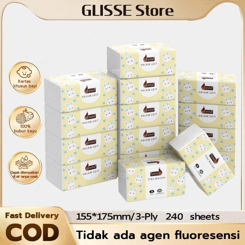Jual [Murah] GLISSE Facial Tissues 3-Ply 240 Sheets Tisu Wajah Halus ...