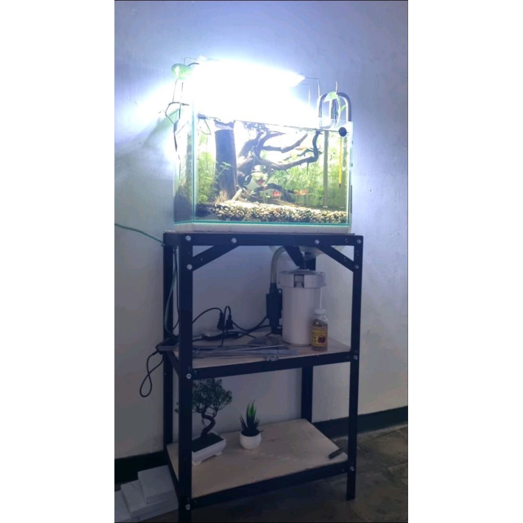 Jual meja aquarium p30cm L30cm T70cm 2 susun / 2 ambal, rak serbaguna ...