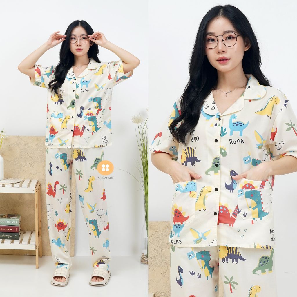 WHY.LABELLE Setelan Baju Tidur Piyama Katun foto 3
