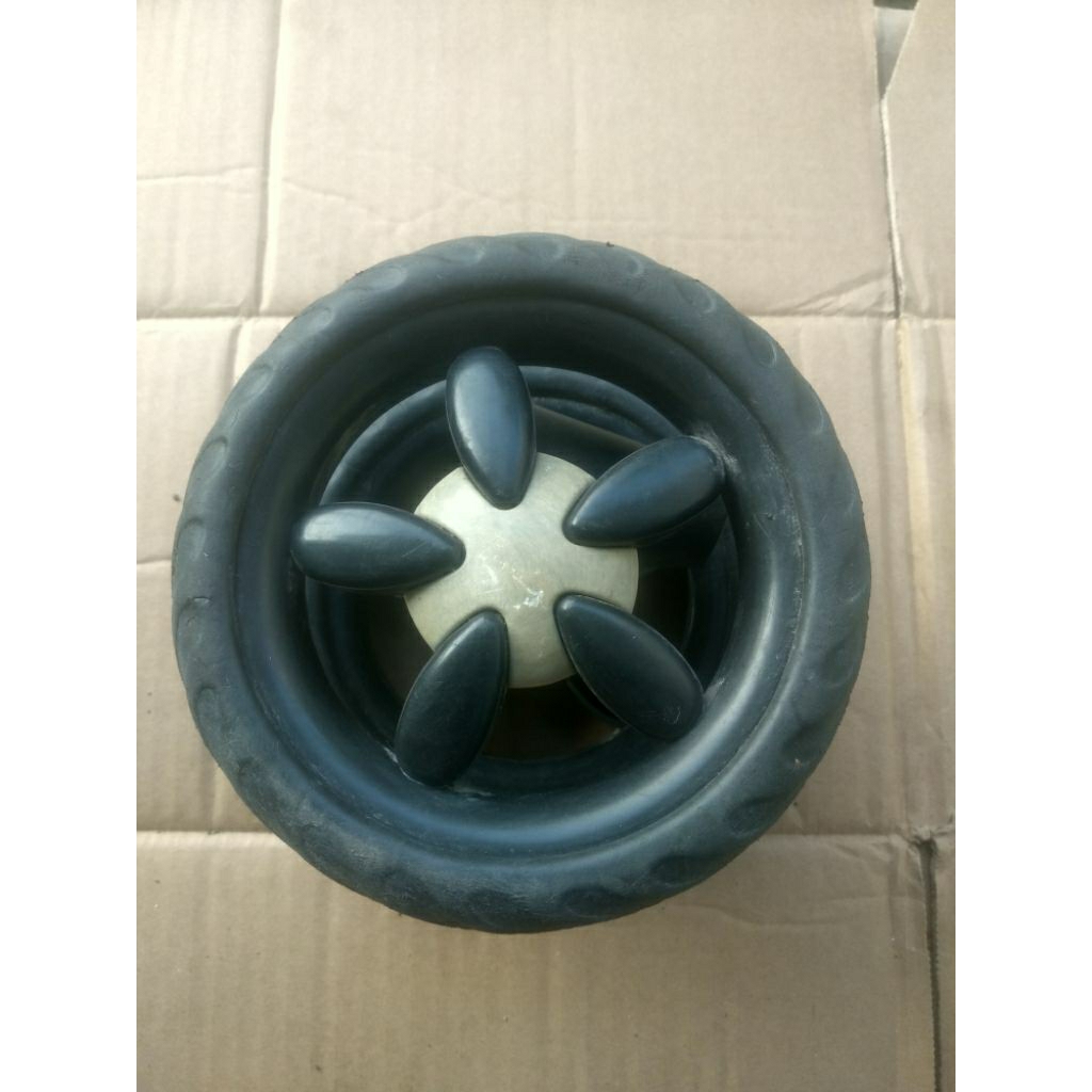 Jual roda stroller bayi ukuran diameter 15cm ban dobel diameter lubang ...