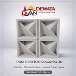 Roster Beton Minimalis Diagonal 3D 20x20