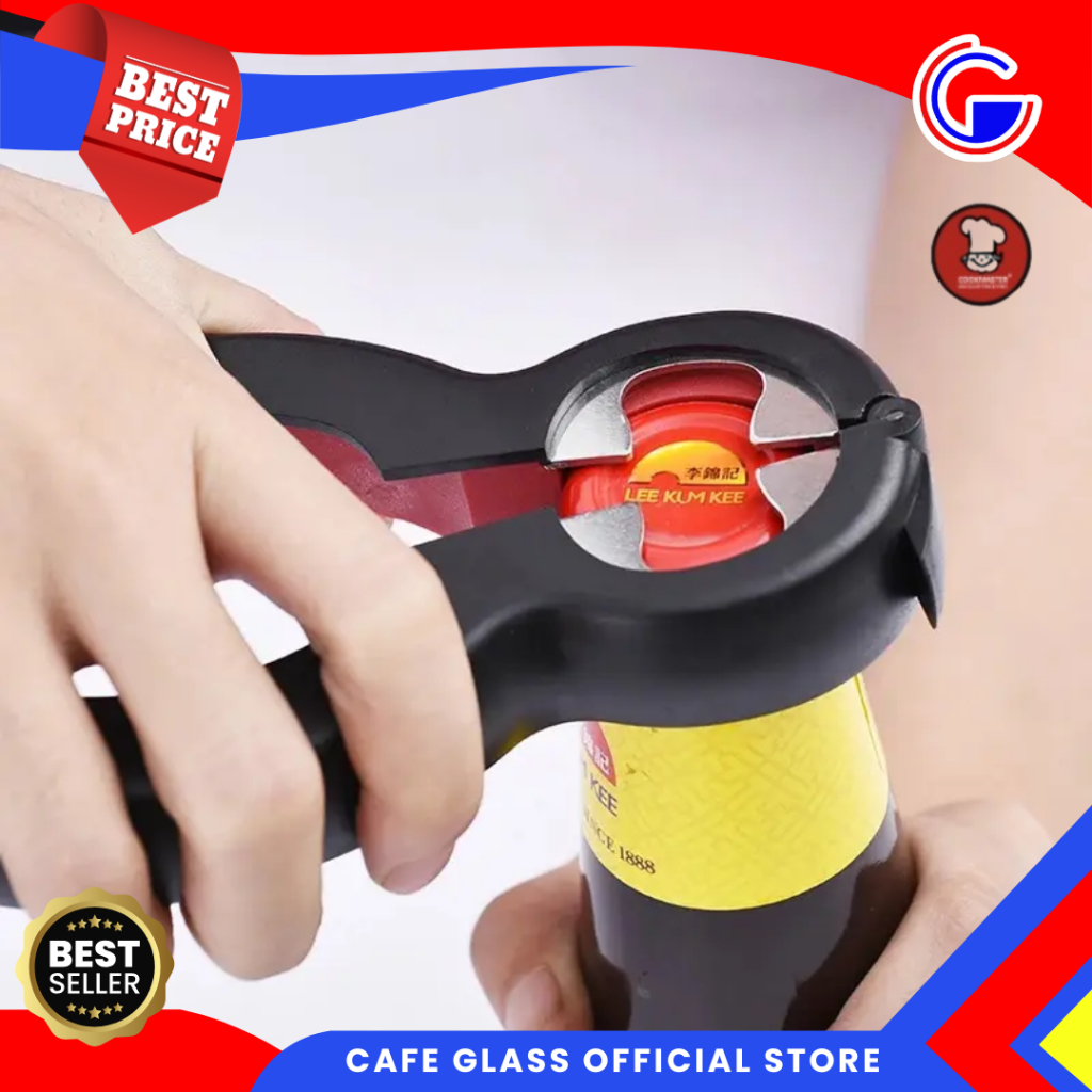 Pembuka Tutup Botol Multifungsi 6 in 1 | Jar Opener Anti Slip | Pembuka Botol & Kaleng HY-732024 Cookmaster