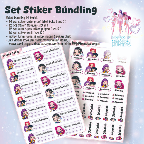 Jual Custom Bundling Sticker Label Nama, Sampul Buku, Buku Tabungan ...