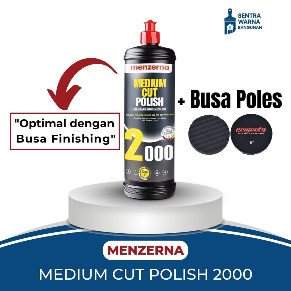 Jual Menzerna Medium Cut Polish 2000 1 Liter + BUSA PROJECT9 5inch ...