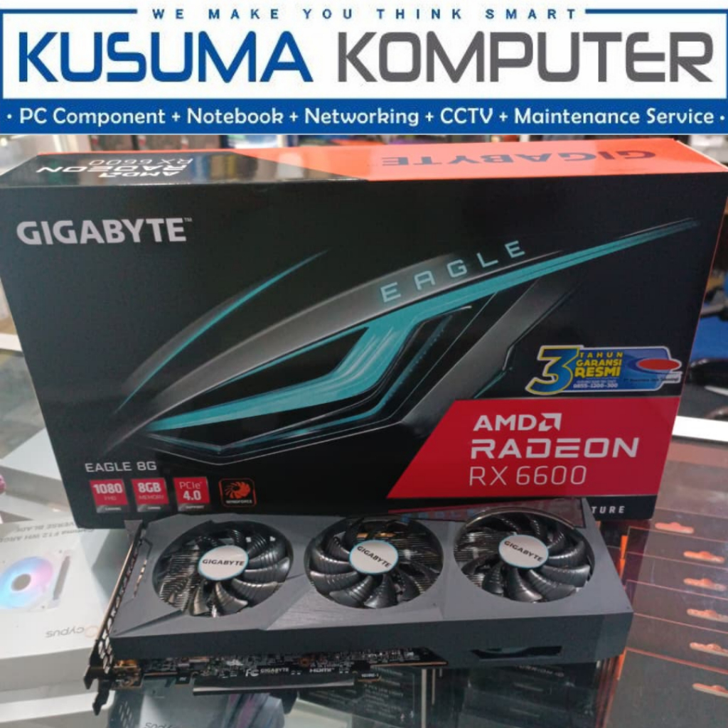 Jual VGA AMD Radeon Gigabyte Eagle RX6600 RX 6600 8GB Triple Fan ...