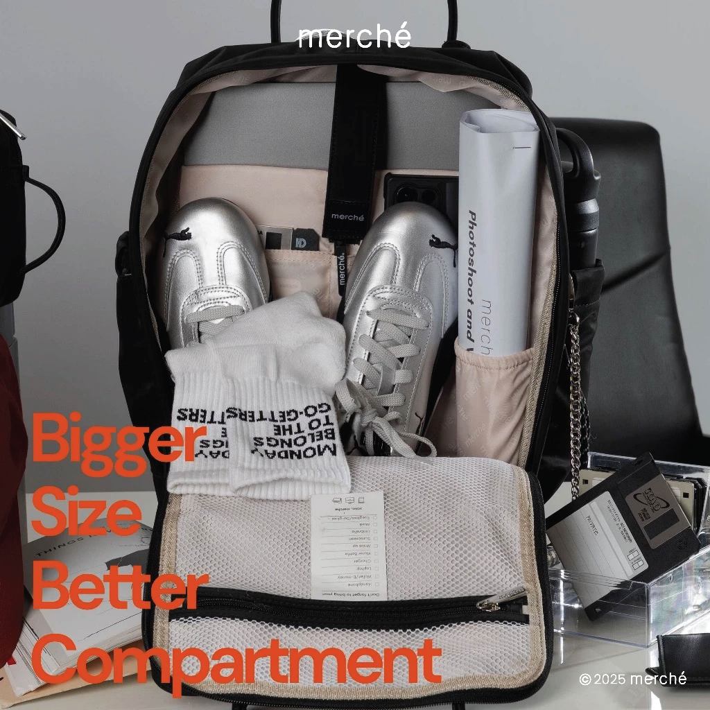 Jual Merche Tas Wanita Backpack Bree Maxi Black Label | Shopee Indonesia