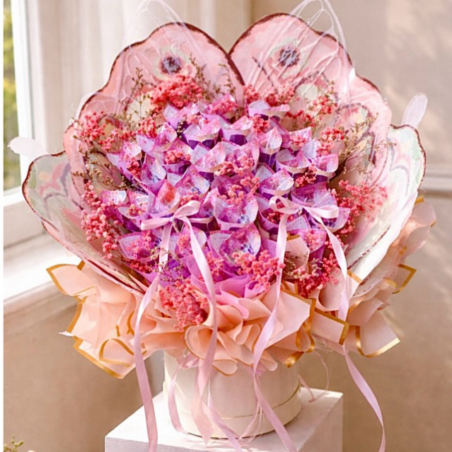 Jual Buket Uang Bloombox Kupu-Kupu Mariposa Money Bouquet Basket ...