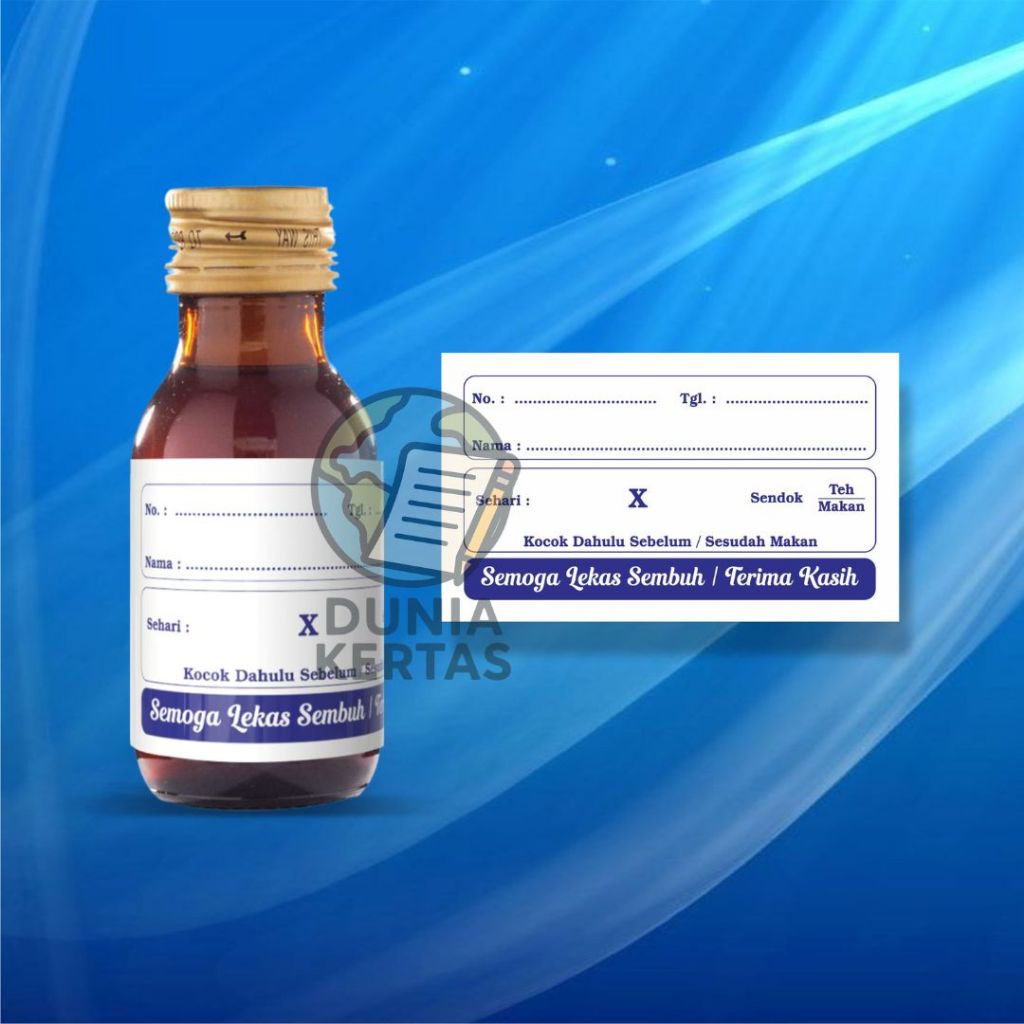 Jual Stiker Obat Apotek 100 pcs Uk 8x4.7 cm | Label Aturan Minum Obat ...
