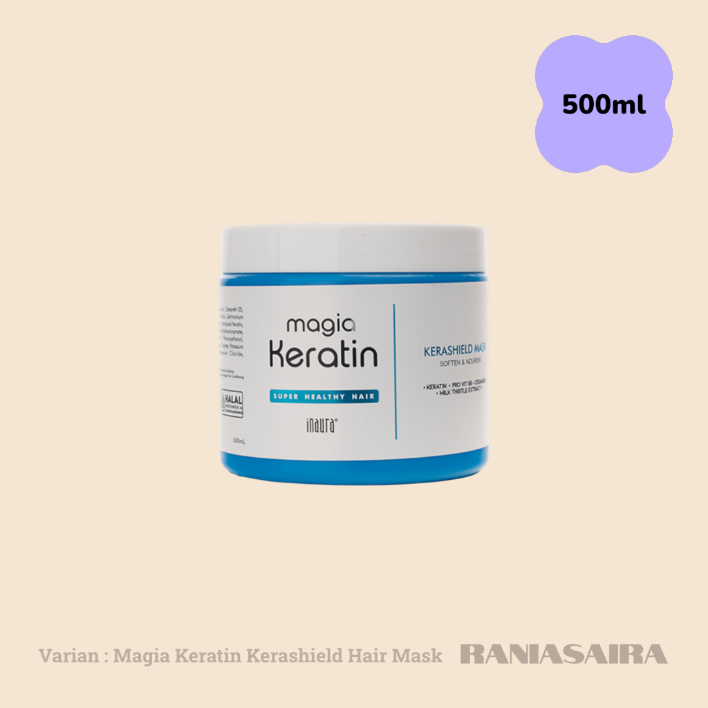 Jual INAURA Magia Keratin Kerashield 500ml Masker Rambut Rusak Kering ...