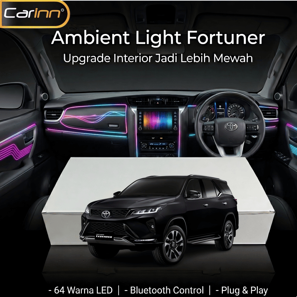 Jual Carinn Ambient Light Fortuner LED RGB Custom Full Set Interior ...