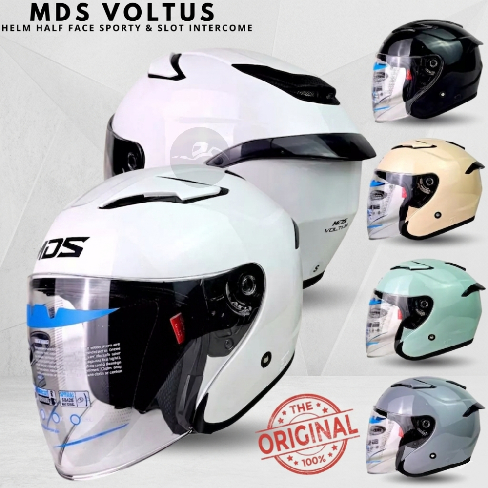 Jual Helm MDS VOLTUS All Variant | Half Face Support Intercome SNI 100% ...