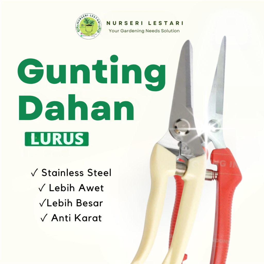 Jual Nurseri Lestari - Gunting Dahan (LURUS) Ranting Stek Pruning ...