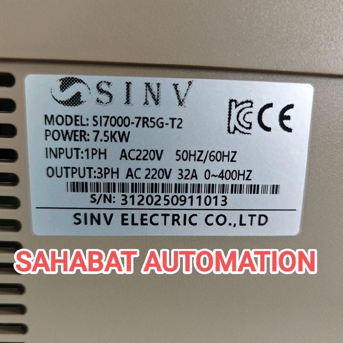 Jual Inverter 1 Phase ke 3 Phase 7,5KW 10HP 220V Inverter Input 1 phase ...