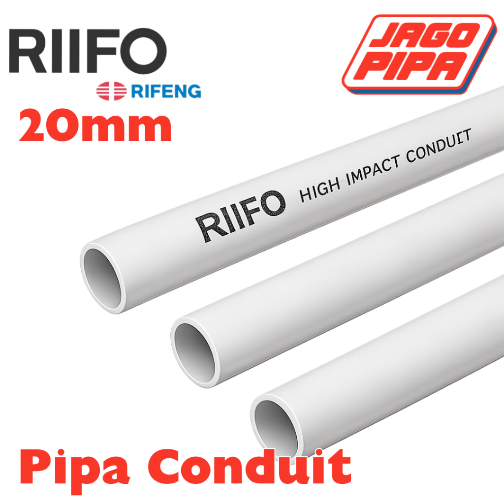 Jual RIIFO 20mm Conduit 2,9 Meter Pipa Listrik PVC 20 mm Putih RIFENG ...