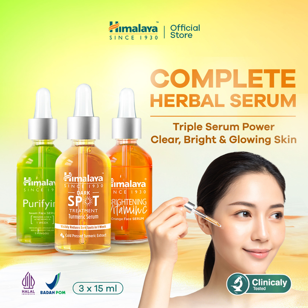 Bundle 3 Pcs Himalaya Serum Atasi Jerawat & Cerahkan Wajah