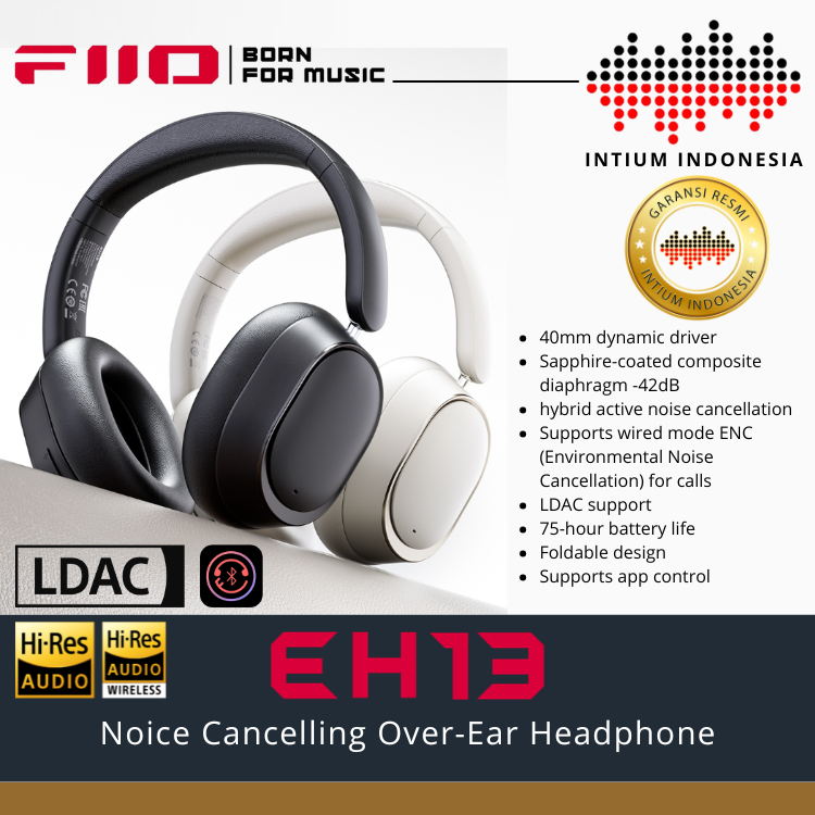Jual FiiO EH13 / EH-13 / EH 13 BT Noice Cancelling Over-Ear Headphone ...