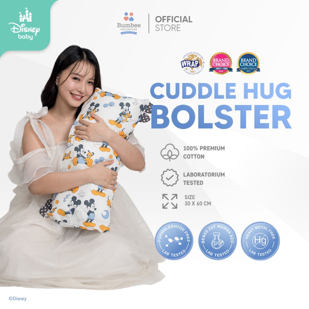 Jual Bumbee Cuddle Hug Bolster Disney Mickey & Minnie – Bantal Peluk ...