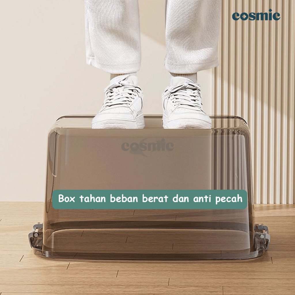 Jual COSMIC Box Container Plastik Jumbo Handle Double Lock Kotak ...