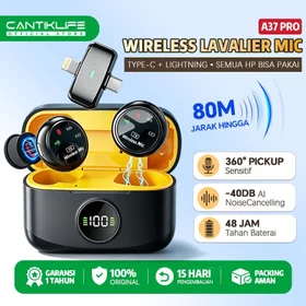Cantiklife Mikrofon Wireless K31Pro(A37) Mini Clip On Tanpa Kabel Untuk HP Suara Jernih