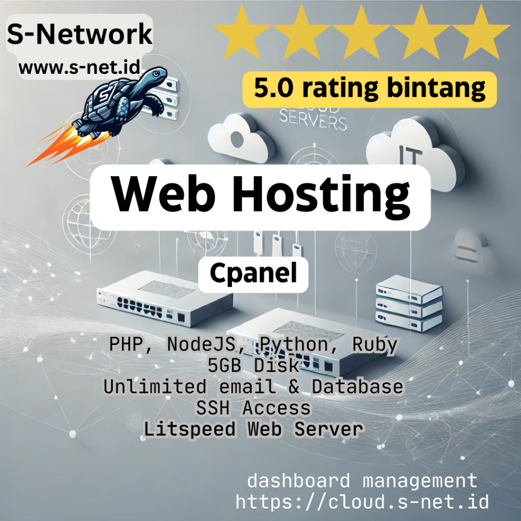Jual Hosting Cpanel Support PHP, Python, NodeJS, Ruby Free Subdomain ...