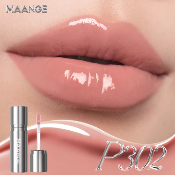 GET 10 OFF MAANGE Satin Lip Tint Transferproof Lip Glossy Lip Glow Serum Alami Warna Sempurna
