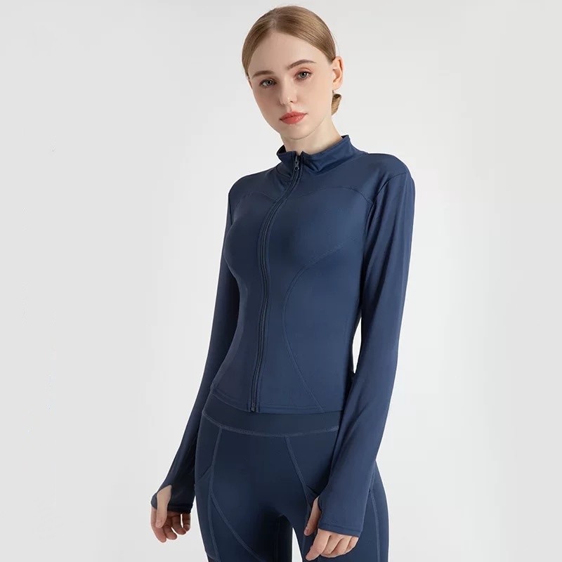 Owngrace Jaket Olahraga Anti Uv Wanita Polos Lengan Panjang Untuk Yoga/gym/fitne - foto 2