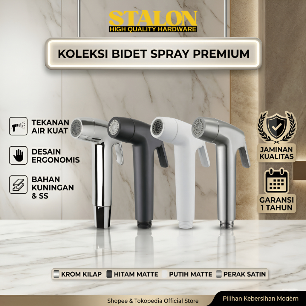 Toilet Shower Jet Washer Jet Shower Bidet Spray Semprotan Cebok Bilas Kloset Closet WC ABS