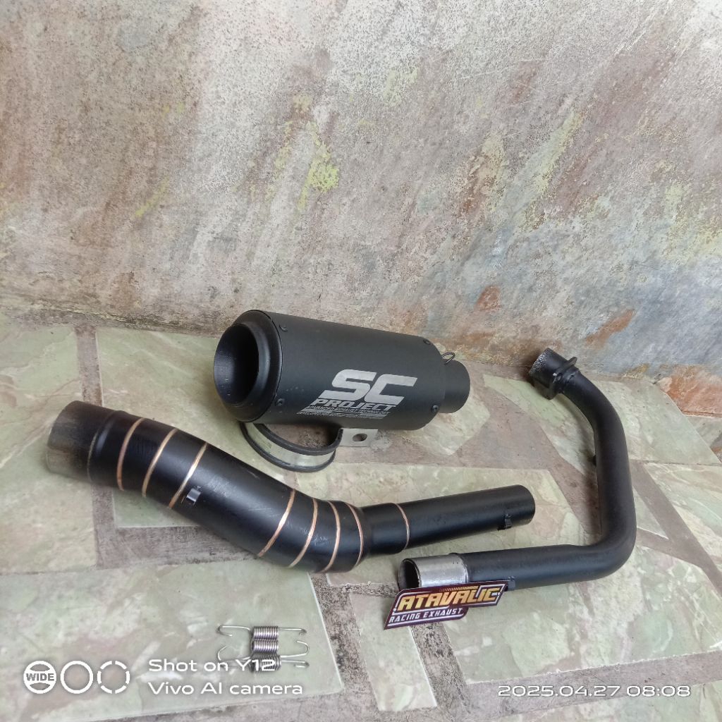 Jual knalpot Racing SC project black full set Adv 150 Adv 160 PCX 150 ...