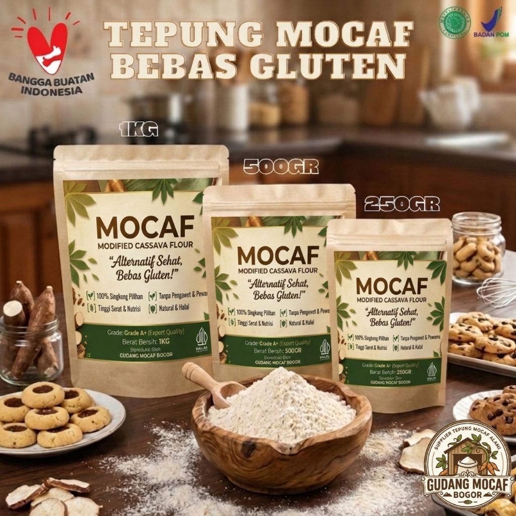 Jual Tepung Mocaf Premium Grade A+ Modified Cassava Flour Gluten Free ...