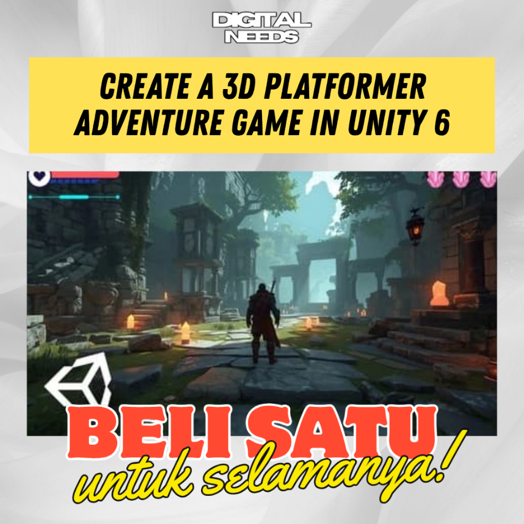 Jual [e-course] Belajar Create a 3D Platformer Adventure Game in Unity ...