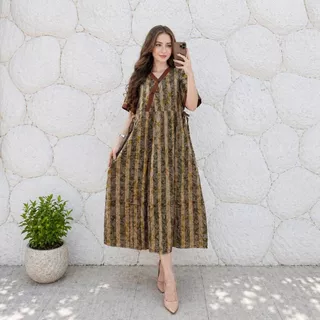 M&R - Daster Kimvika Wanita Rayon Grade A Busui Resleting Depan