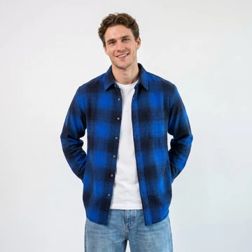 Woodsman Kemeja Flanel Royal Blue Highland