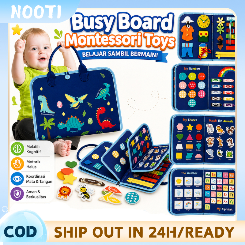 Jual COD Busy Board Mainan Montessori Mainan Edukasi Anak Training ...