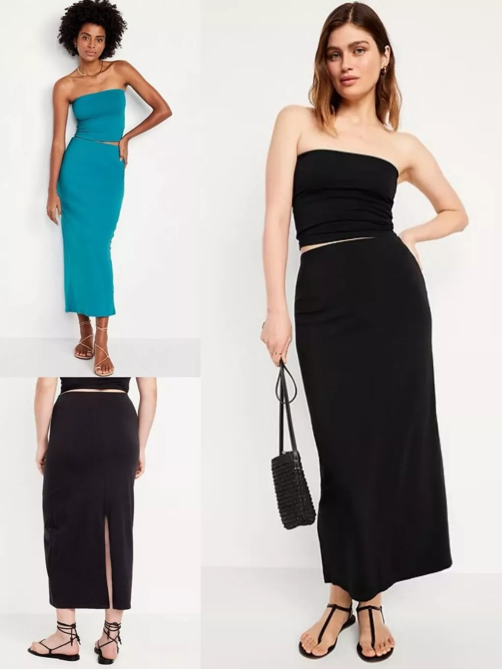 Rok Panjang Wanita Bahan Katun Jersey OLN Fitted Maxi Skirt - 2371