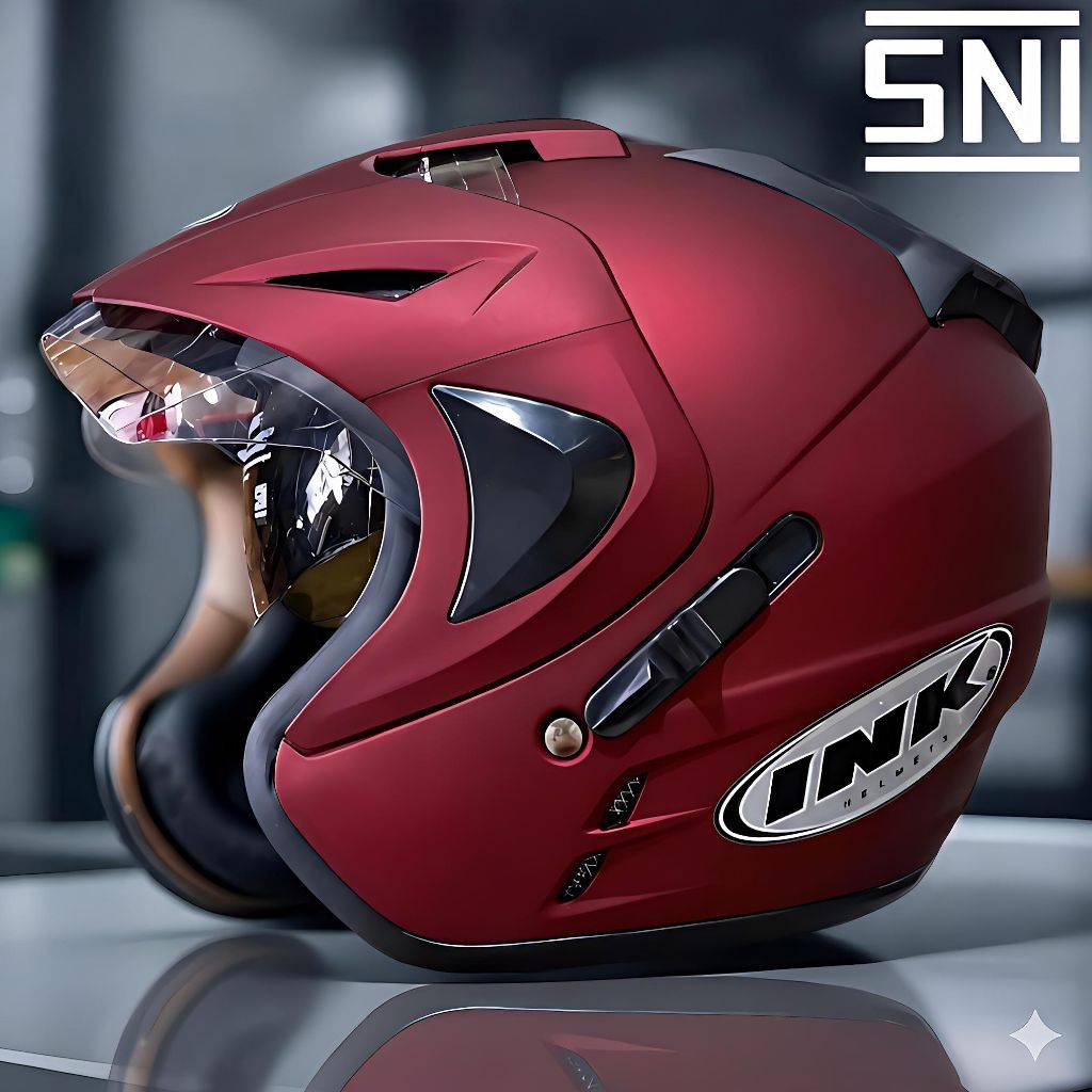 Jual Helm INK Double Visor Original SNI Merk YKT Busa Tebal Gratis ...