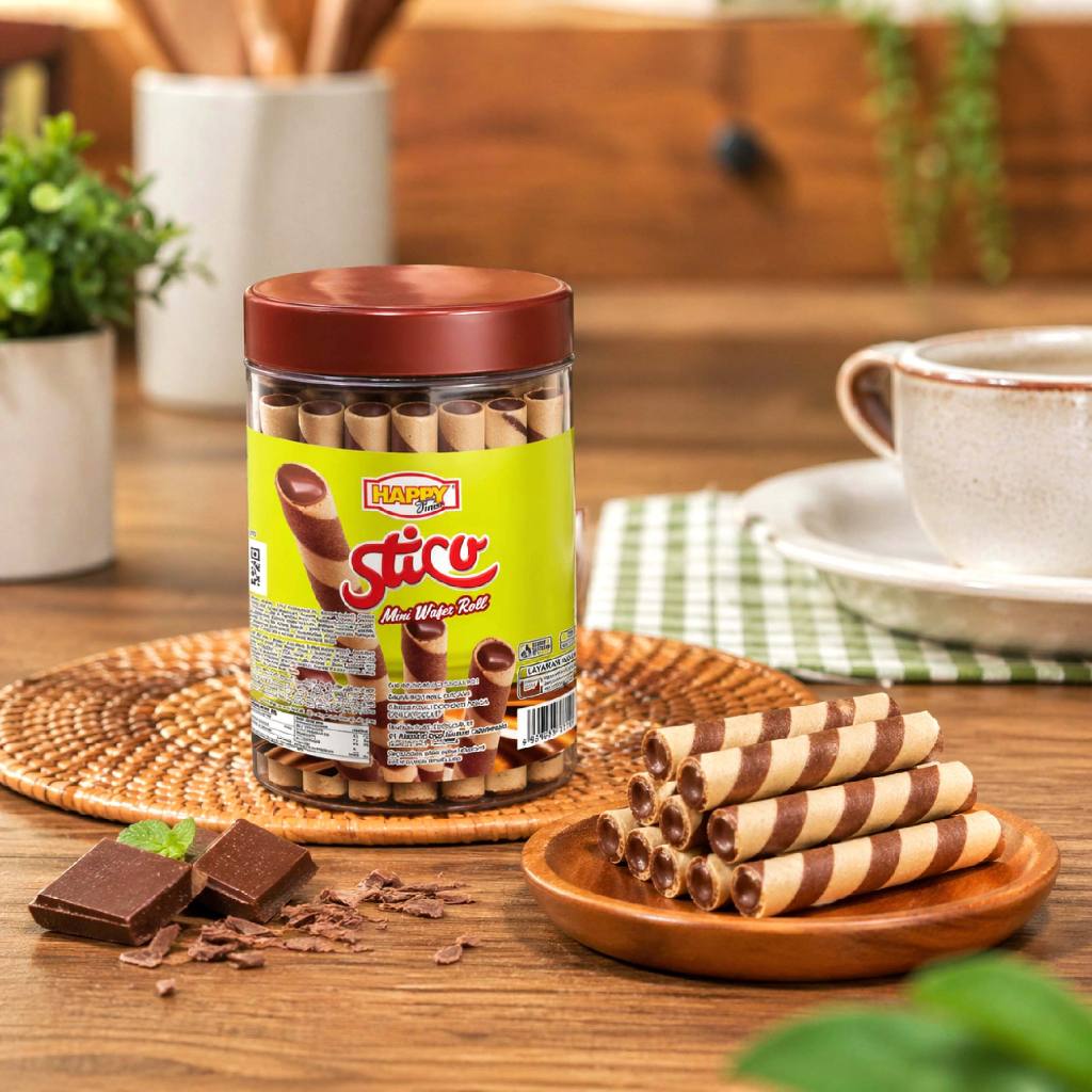 Jual Happy Time Sticu Mini Wafer Roll Cokelat ( Isi 3 Pcs) | Shopee ...