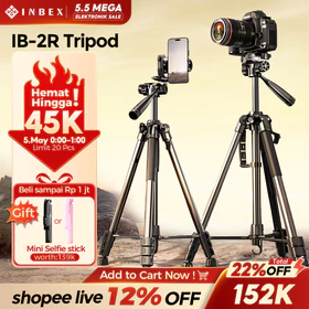 INBEX IB 2R 170CM Tripod Kamera Hp Bluetooth Remote Aluminum Tripot Holder Konten Tongsis Video