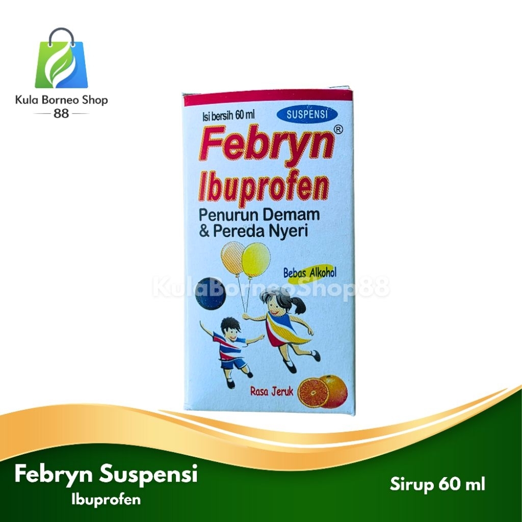 Jual Febryn Ibuprofen Suspensi 60 ml Rasa Jeruk | Shopee Indonesia
