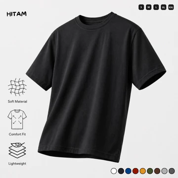Kaos Polos Lengan Pendek Pria Wanita – Basic T Shirt Reguler Fit Premium Cotton LOXY ID
