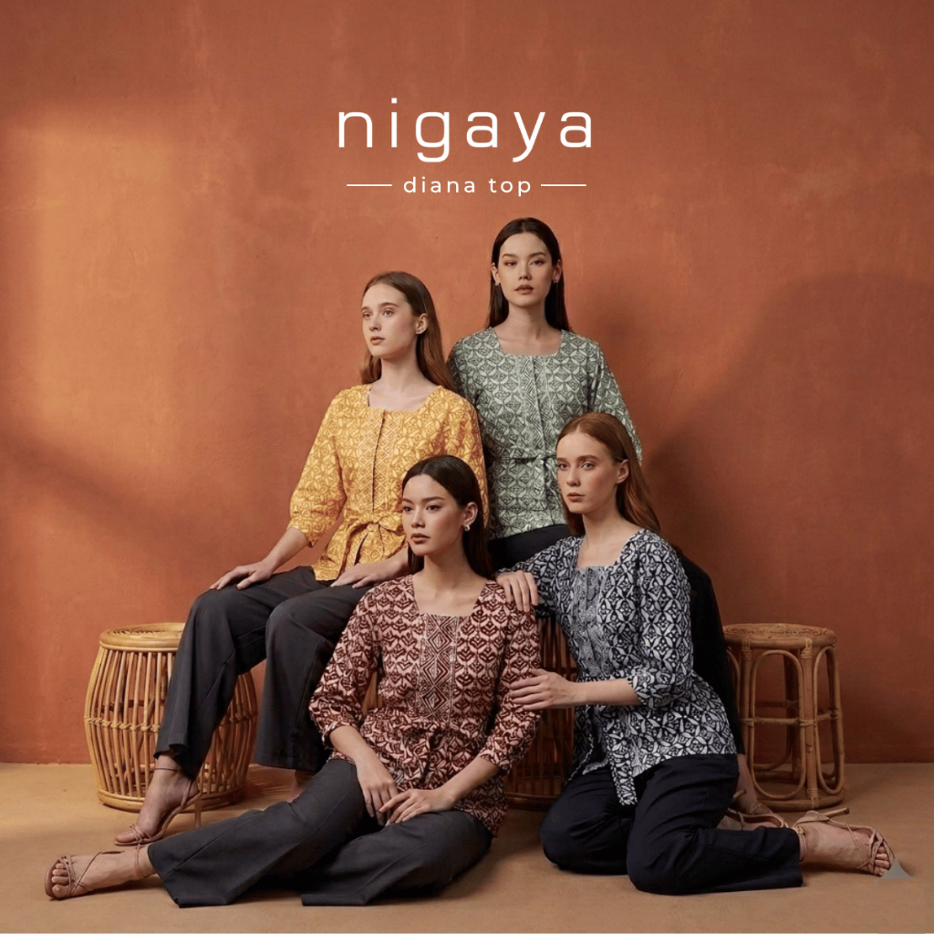 NIGAYA - Diana Top Long - Blouse Baju Atasan - Blus Batik…