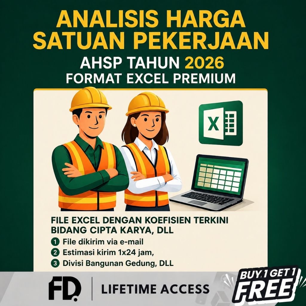 Jual Template AHSP 2026 Excel – Analisis Harga Satuan Pekerjaan Cipta ...